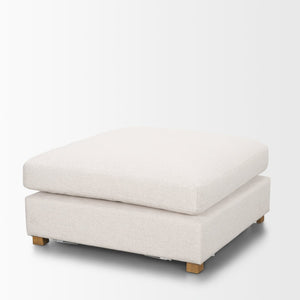 Mercana Halston Small Ottoman - Stylish Comfort with Performance Fabric for Modern Living Spaces, Easy Care Oatmeal | Large 70476