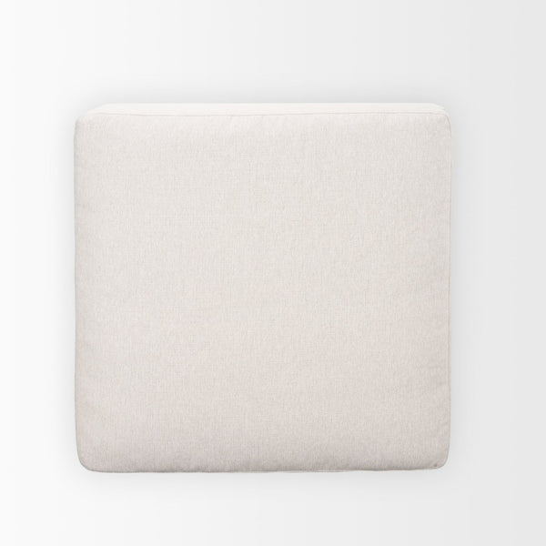 Mercana Halston Small Ottoman - Stylish Comfort with Performance Fabric for Modern Living Spaces, Easy Care Oatmeal | Large 70476