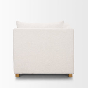 Mercana Halston Small Ottoman - Stylish Comfort with Performance Fabric for Modern Living Spaces, Easy Care Oatmeal | Left Arm 70480