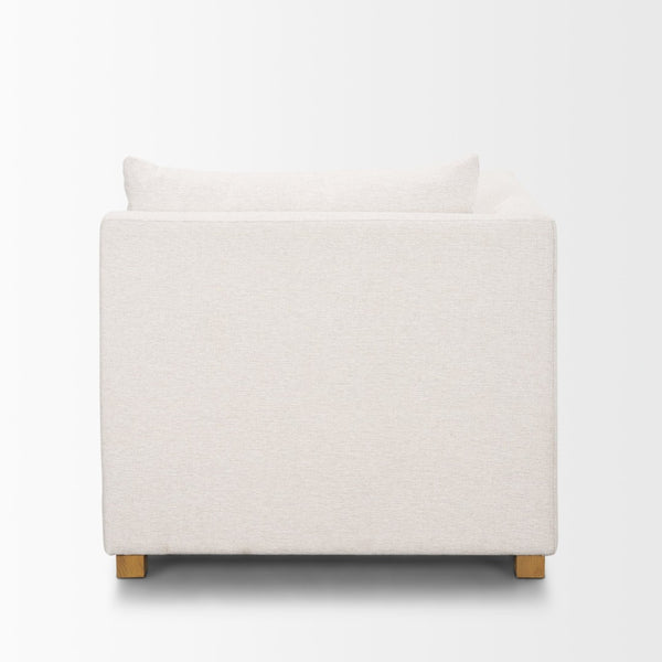 Mercana Halston Small Ottoman - Stylish Comfort with Performance Fabric for Modern Living Spaces, Easy Care Oatmeal | Left Arm 70480