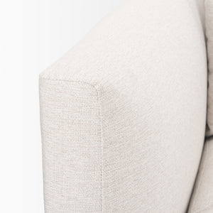 Mercana Halston Small Ottoman - Stylish Comfort with Performance Fabric for Modern Living Spaces, Easy Care Oatmeal | Left Arm 70480