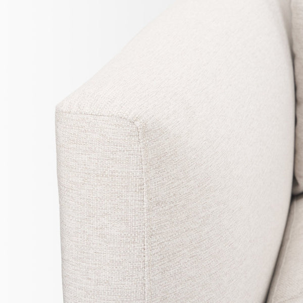 Mercana Halston Small Ottoman - Stylish Comfort with Performance Fabric for Modern Living Spaces, Easy Care Oatmeal | Left Arm 70480