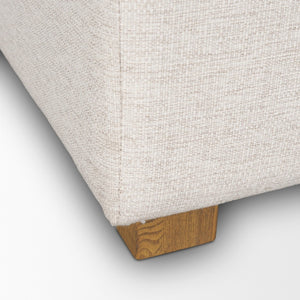 Mercana Halston Small Ottoman - Stylish Comfort with Performance Fabric for Modern Living Spaces, Easy Care Oatmeal | Left Arm 70480