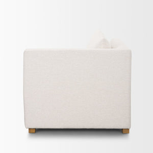 Mercana Halston Small Ottoman - Stylish Comfort with Performance Fabric for Modern Living Spaces, Easy Care Oatmeal | Right Arm 70482