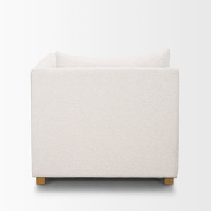 Mercana Halston Small Ottoman - Stylish Comfort with Performance Fabric for Modern Living Spaces, Easy Care Oatmeal | Right Arm 70482