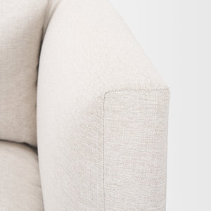 Mercana Halston Small Ottoman - Stylish Comfort with Performance Fabric for Modern Living Spaces, Easy Care Oatmeal | Right Arm 70482