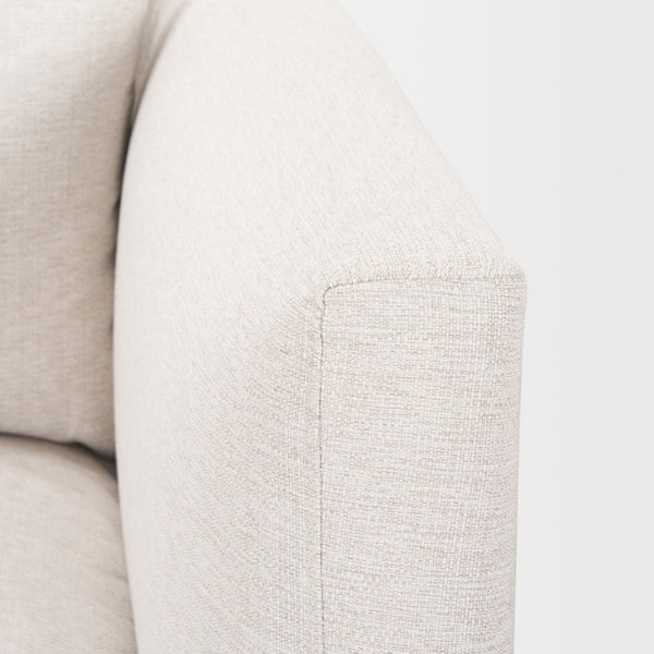 Mercana Halston Small Ottoman - Stylish Comfort with Performance Fabric for Modern Living Spaces, Easy Care Oatmeal | Right Arm 70482