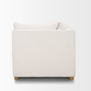 Mercana Halston Small Ottoman - Stylish Comfort with Performance Fabric for Modern Living Spaces, Easy Care Oatmeal | Corner 70484
