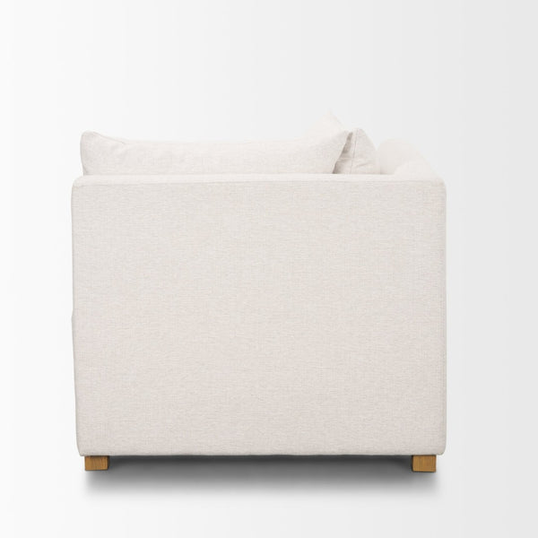 Mercana Halston Small Ottoman - Stylish Comfort with Performance Fabric for Modern Living Spaces, Easy Care Oatmeal | Corner 70484