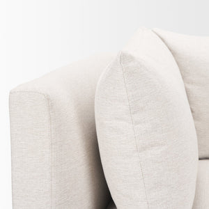 Mercana Halston Small Ottoman - Stylish Comfort with Performance Fabric for Modern Living Spaces, Easy Care Oatmeal | Corner 70484