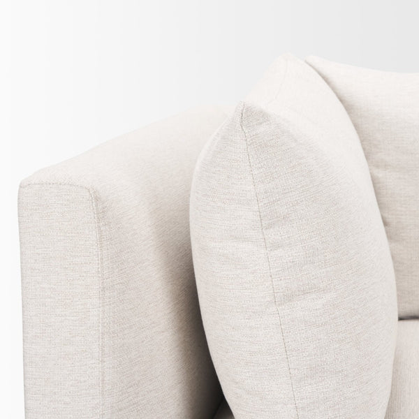 Mercana Halston Small Ottoman - Stylish Comfort with Performance Fabric for Modern Living Spaces, Easy Care Oatmeal | Corner 70484