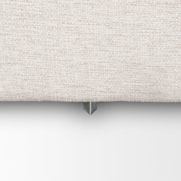 Mercana Halston Small Ottoman - Stylish Comfort with Performance Fabric for Modern Living Spaces, Easy Care Oatmeal | Corner 70484