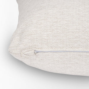 Mercana Halston Small Ottoman - Stylish Comfort with Performance Fabric for Modern Living Spaces, Easy Care Oatmeal | Arm Pillow 70486