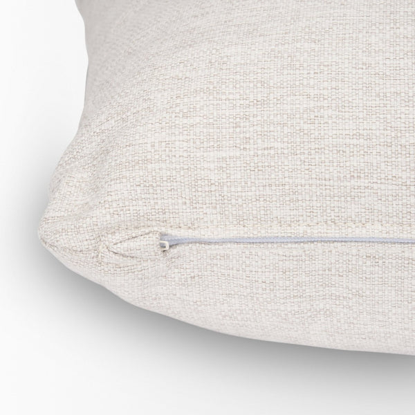 Mercana Halston Small Ottoman - Stylish Comfort with Performance Fabric for Modern Living Spaces, Easy Care Oatmeal | Arm Pillow 70486