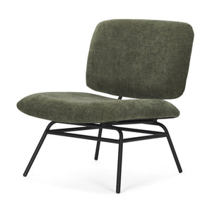 Mercana Nora Accent Chair – Timeless Mid-Century Modern Design with Soft Cushions and Stylish Metal Legs Green | Black Metal 70685