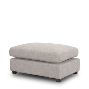 Mercana Halston Small Ottoman - Luxurious Performance Fabric Footrest for Stylish Living Room Comfort Light Gray | Small 70475