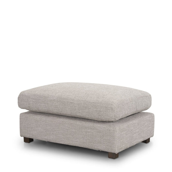 Mercana Halston Small Ottoman - Luxurious Performance Fabric Footrest for Stylish Living Room Comfort Light Gray | Small 70475