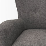 Mercana Dunstan Accent Chair Upholstered Gray Twill Fabric and Medium Brown Wood Feet 70429