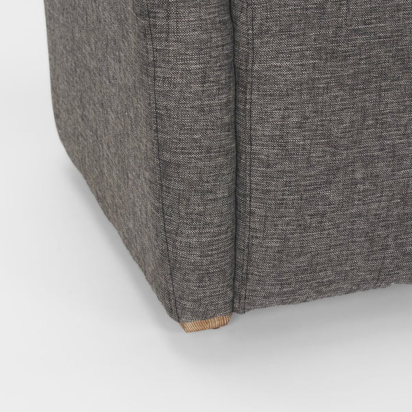 Mercana Dunstan Accent Chair - Modern Gray Twill Upholstery with Elegant Button-Tufted Backrest & Wood Feet 70429