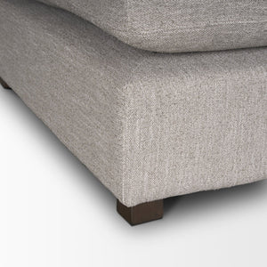 Mercana Halston Small Ottoman - Luxurious Performance Fabric Footrest for Stylish Living Room Comfort Light Gray | Large 70477