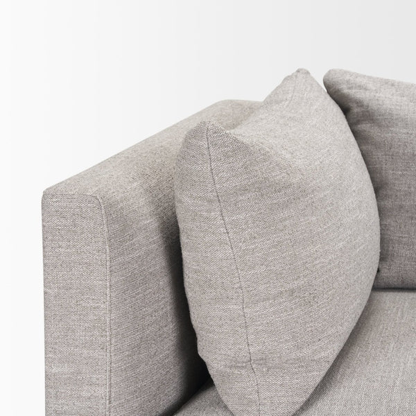 Mercana Halston Small Ottoman - Luxurious Performance Fabric Footrest for Stylish Living Room Comfort Light Gray | Corner 70485