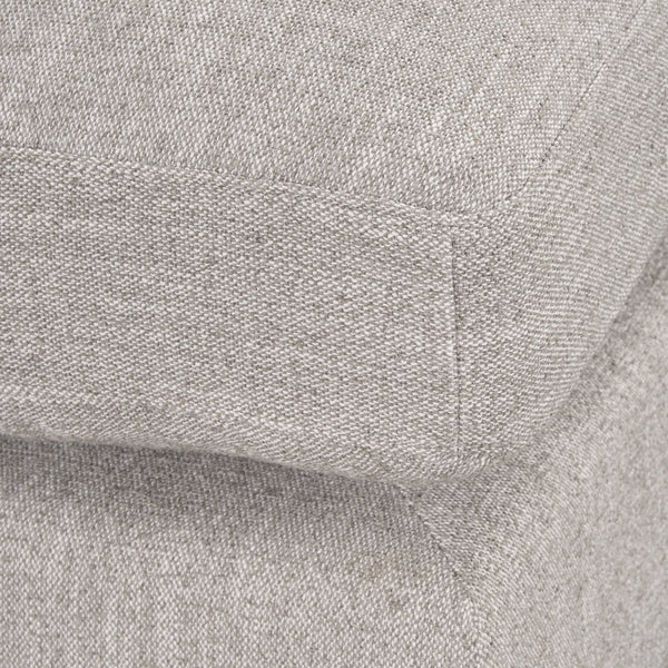 Mercana Halston Small Ottoman - Luxurious Performance Fabric Footrest for Stylish Living Room Comfort Light Gray | Corner 70485