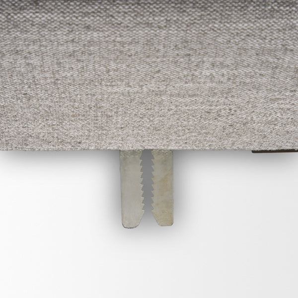 Mercana Halston Small Ottoman - Luxurious Performance Fabric Footrest for Stylish Living Room Comfort Light Gray | Corner 70485