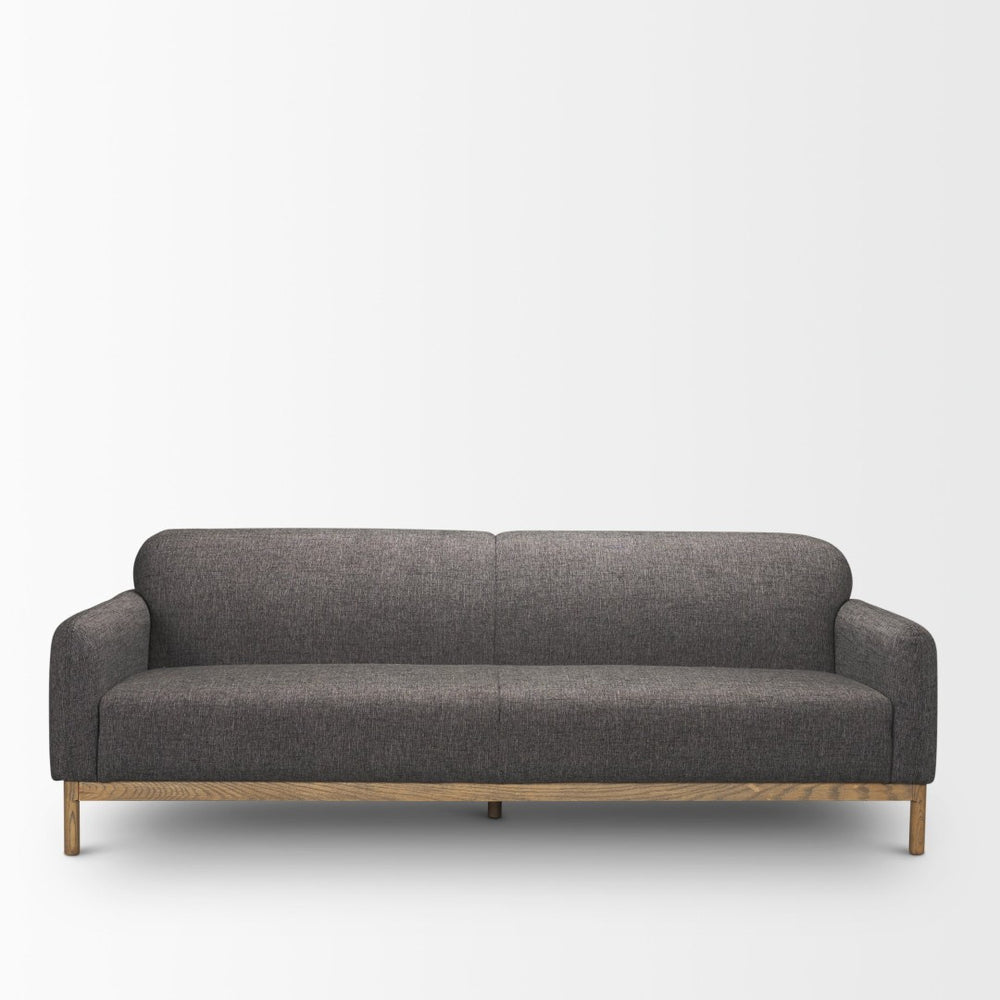 Mercana Hale Sofa – Sophisticated Low-Profile Design with Medium Brown Wood Frame and Luxe Twill Upholstery 70418
