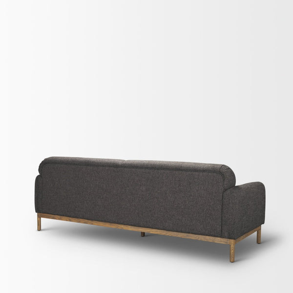 Mercana Hale Sofa – Sophisticated Low-Profile Design with Medium Brown Wood Frame and Luxe Twill Upholstery 70418