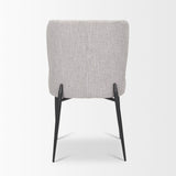 Mercana Hartt Dining Chair W/ Matte Black Metal Frame and Gray Fabric 70431