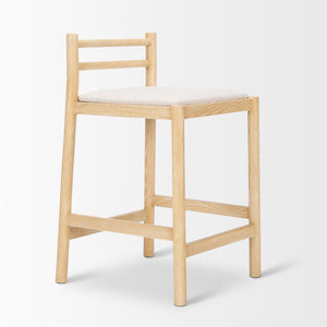 Mercana Sam Counter Stool for Kitchen or Bar, Elegant Upholstered Seat, Solid Wood Frame for Comfort 70592
