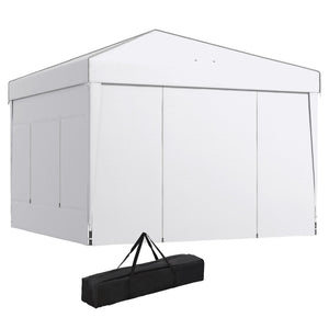 English Elm Outsunny 9.7' X 9.7' Pop Up Canopy Tent With Mesh Windows, Uv Protection & Carry Bag For Events W2225P200768-GIGA