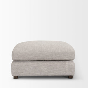 Mercana Halston Small Ottoman - Luxurious Performance Fabric Footrest for Stylish Living Room Comfort Light Gray | Large 70477