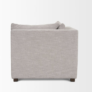 Mercana Halston Small Ottoman - Luxurious Performance Fabric Footrest for Stylish Living Room Comfort Light Gray | Corner 70485