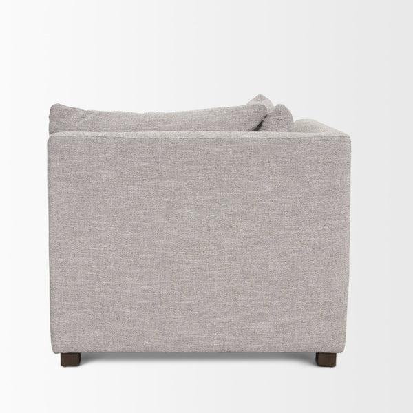 Mercana Halston Small Ottoman - Luxurious Performance Fabric Footrest for Stylish Living Room Comfort Light Gray | Corner 70485