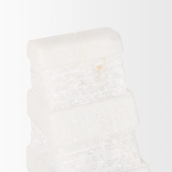 Mercana Cavetto Elegant Marble Bookends with Rough-Cut Texture for Stylish Home Decor and Organization 70504