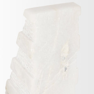 Mercana Cavetto Elegant Marble Bookends with Rough-Cut Texture for Stylish Home Decor and Organization 70504