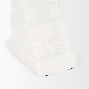 Mercana Cavetto Elegant Marble Bookends with Rough-Cut Texture for Stylish Home Decor and Organization 70504