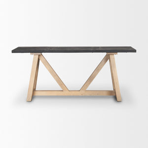 Mercana Rialto Two-Toned Console Table with Angular Legs - Modern, Versatile Design for Entryways & Living Spaces 70556