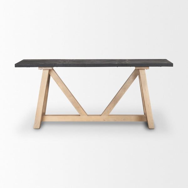 Mercana Rialto Two-Toned Console Table with Angular Legs - Modern, Versatile Design for Entryways & Living Spaces 70556