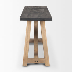 Mercana Rialto Two-Toned Console Table with Angular Legs - Modern, Versatile Design for Entryways & Living Spaces 70556