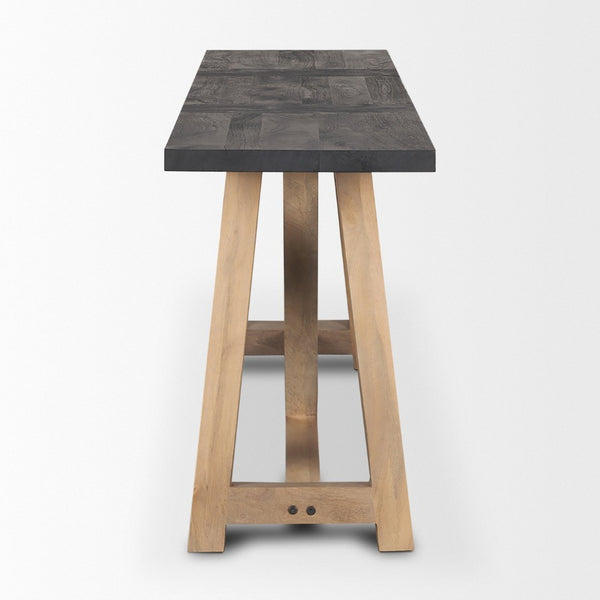 Mercana Rialto Two-Toned Console Table with Angular Legs - Modern, Versatile Design for Entryways & Living Spaces 70556