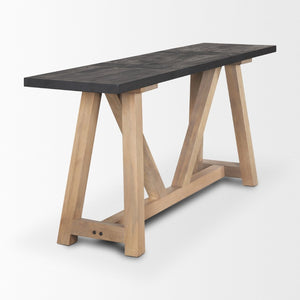 Mercana Rialto Two-Toned Console Table with Angular Legs - Modern, Versatile Design for Entryways & Living Spaces 70556