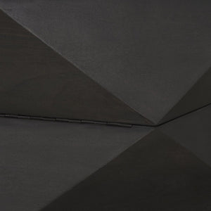 Mercana Arreto Hexagonal Coffee Table with Hydraulic Lift-Top Storage for Modern Living Room Elegance Black Wood | 36 x 36 70567