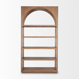 Mercana Bela Arched Shelving Unit Medium Brown Wood 70579-AB