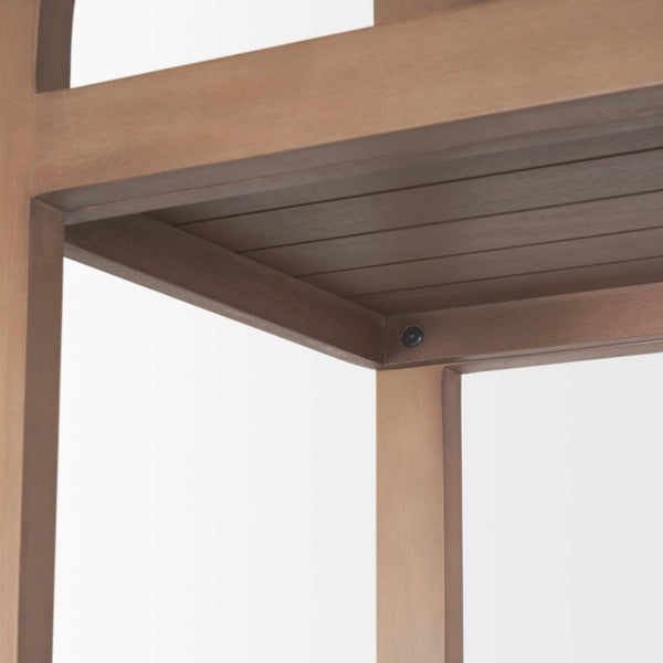 Mercana Bela Arched Shelving Unit - Elegant Mango Wood with Five Open Shelves for Stylish Storage Solutions 70579-AB