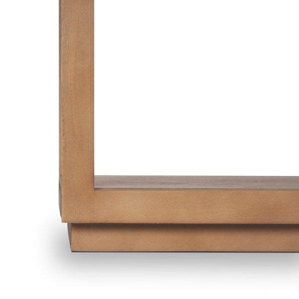 Mercana Bela Arched Console Table – Elegant Mango Wood Design with Open Shelves for Stylish Storage Solutions Brown Wood | Small 70581