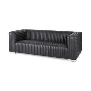 Mercana Ricciardo Modern Three-Seater Sofa with Ribbed Channel Upholstery for Stylish Living Spaces 70794