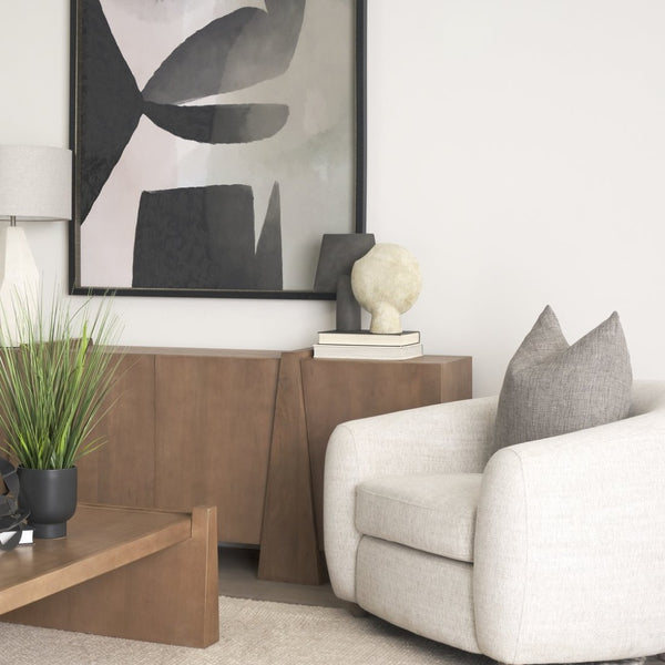 Mercana Rylee Sculptural Ceramic Vase - Modern Matte Finish for Stylish Home Décor and Versatile Arrangements Dark Brown Ceramic | 13.0H 69803