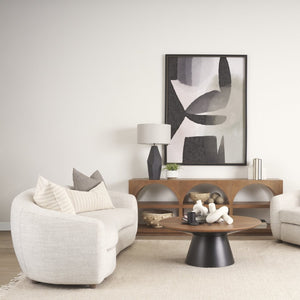 Mercana Piven Textured Ceramic Table Lamp – Sculptural Accent Lighting for Modern and Transitional Spaces Black Ceramic 70369